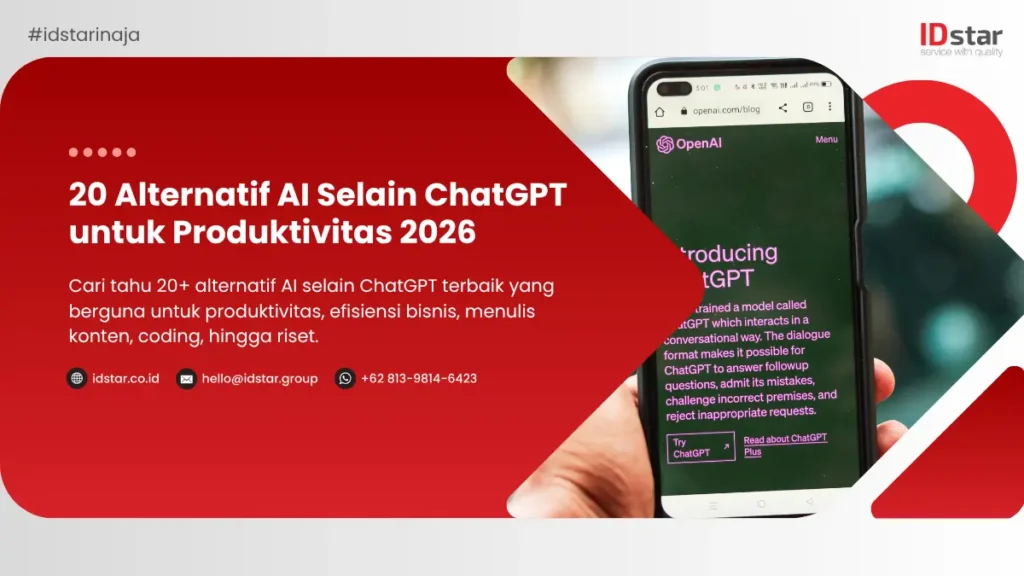 Ilustrasi 20 Alternatif AI Selain ChatGPT untuk Produktivitas 2026