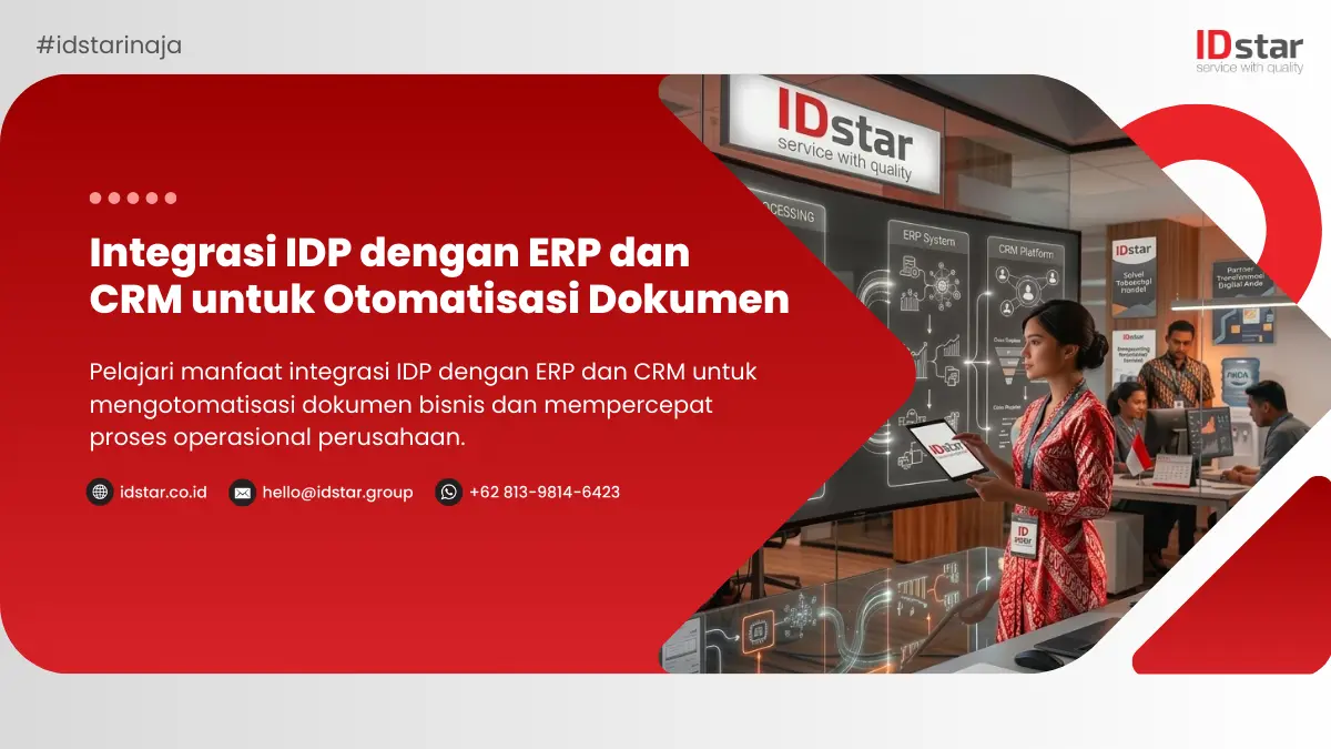 Ilustrasi Integrasi IDP dengan ERP dan CRM untuk Otomatisasi Dokumen
